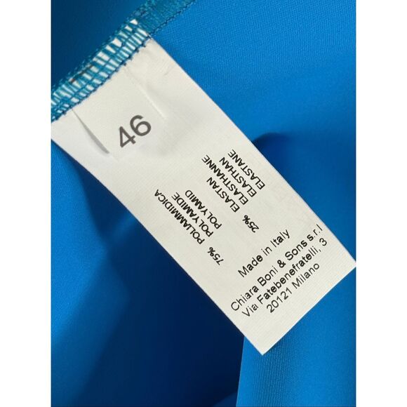 Chiara Boni La Petite Robe Womens Gudrum Halter Ruffle Gown Catalina Blue 10 - Picture 10 of 11